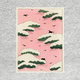 Pink Sky Illustration Design T-Shirt